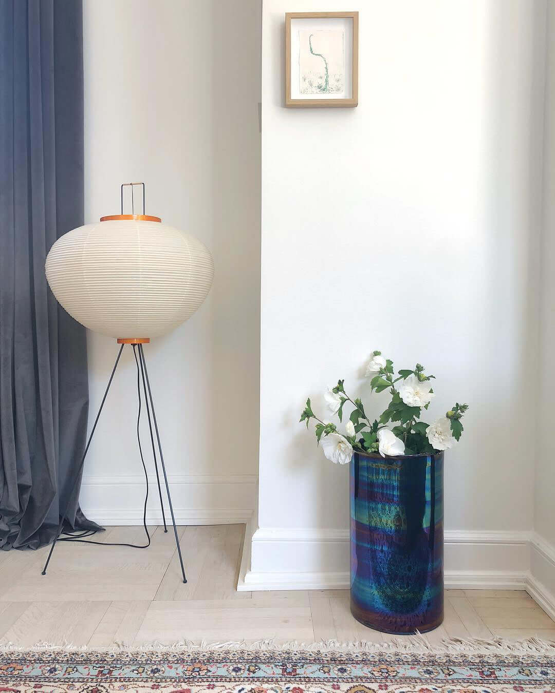 Rijstpapieren Vloerlamp met Tripod Frame