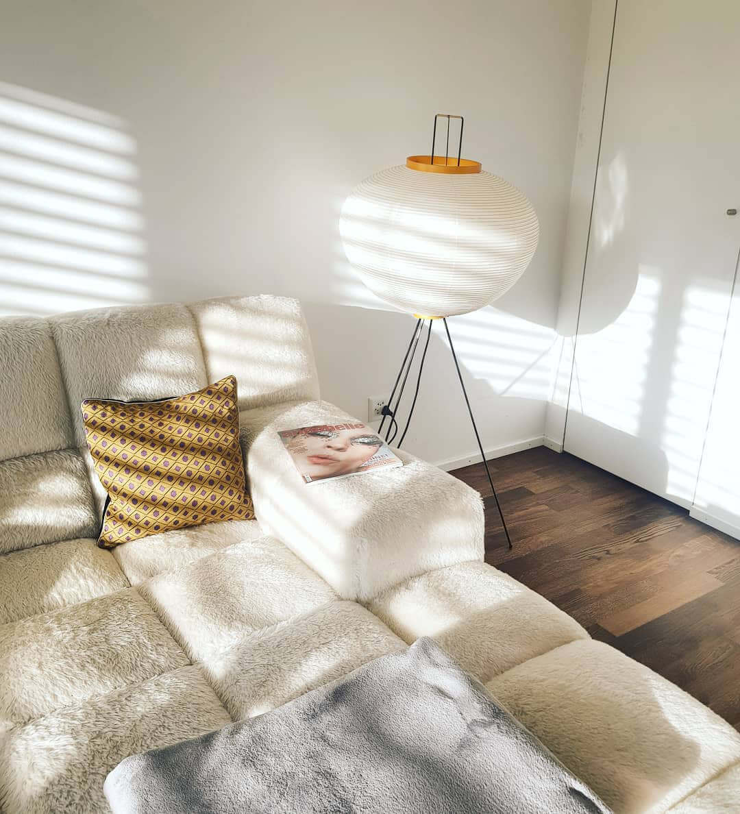 Rijstpapieren Vloerlamp met Tripod Frame