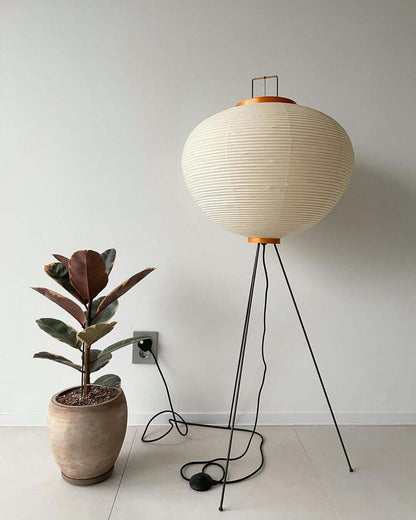 Rijstpapieren Vloerlamp met Tripod Frame