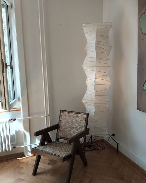 Rijstpapieren Vloerlamp met Tripod Frame