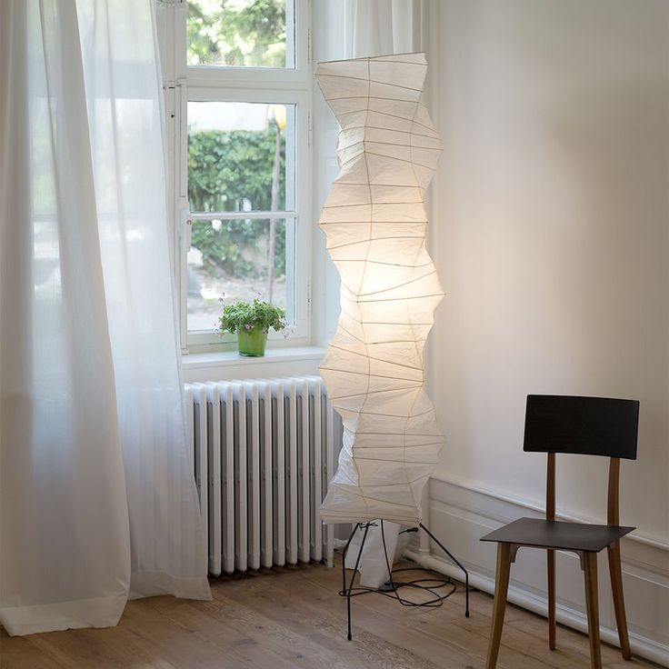 Rijstpapieren Vloerlamp met Tripod Frame