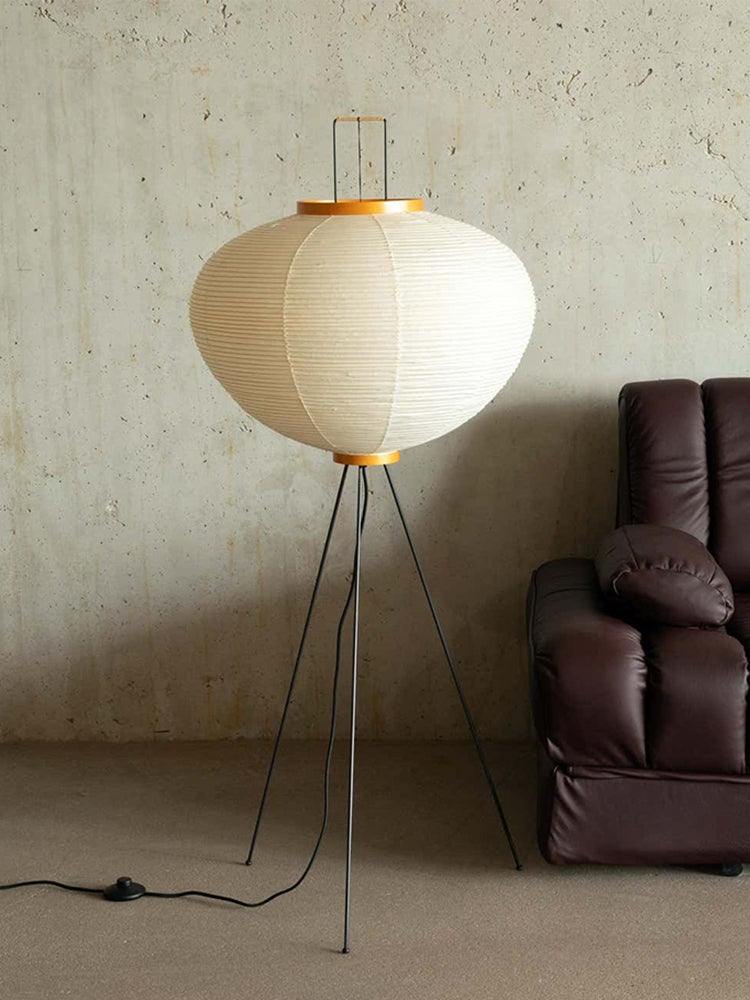 Rijstpapieren Vloerlamp met Tripod Frame