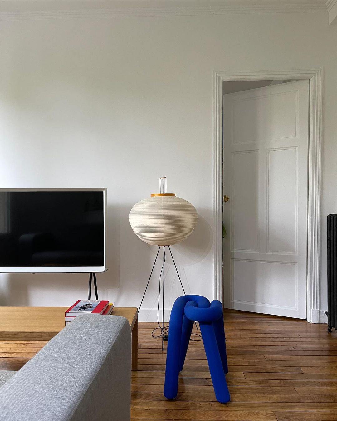 Rijstpapieren Vloerlamp met Tripod Frame