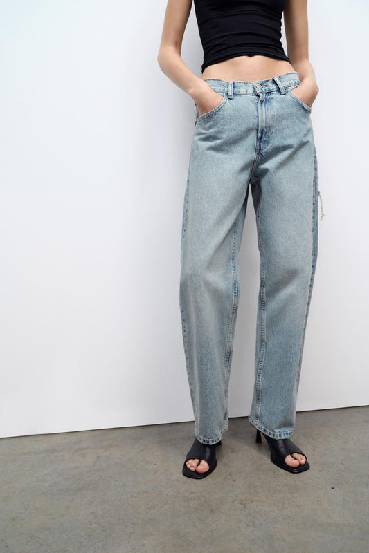 Ripped Jeans Dames Wideleg Damaged Look