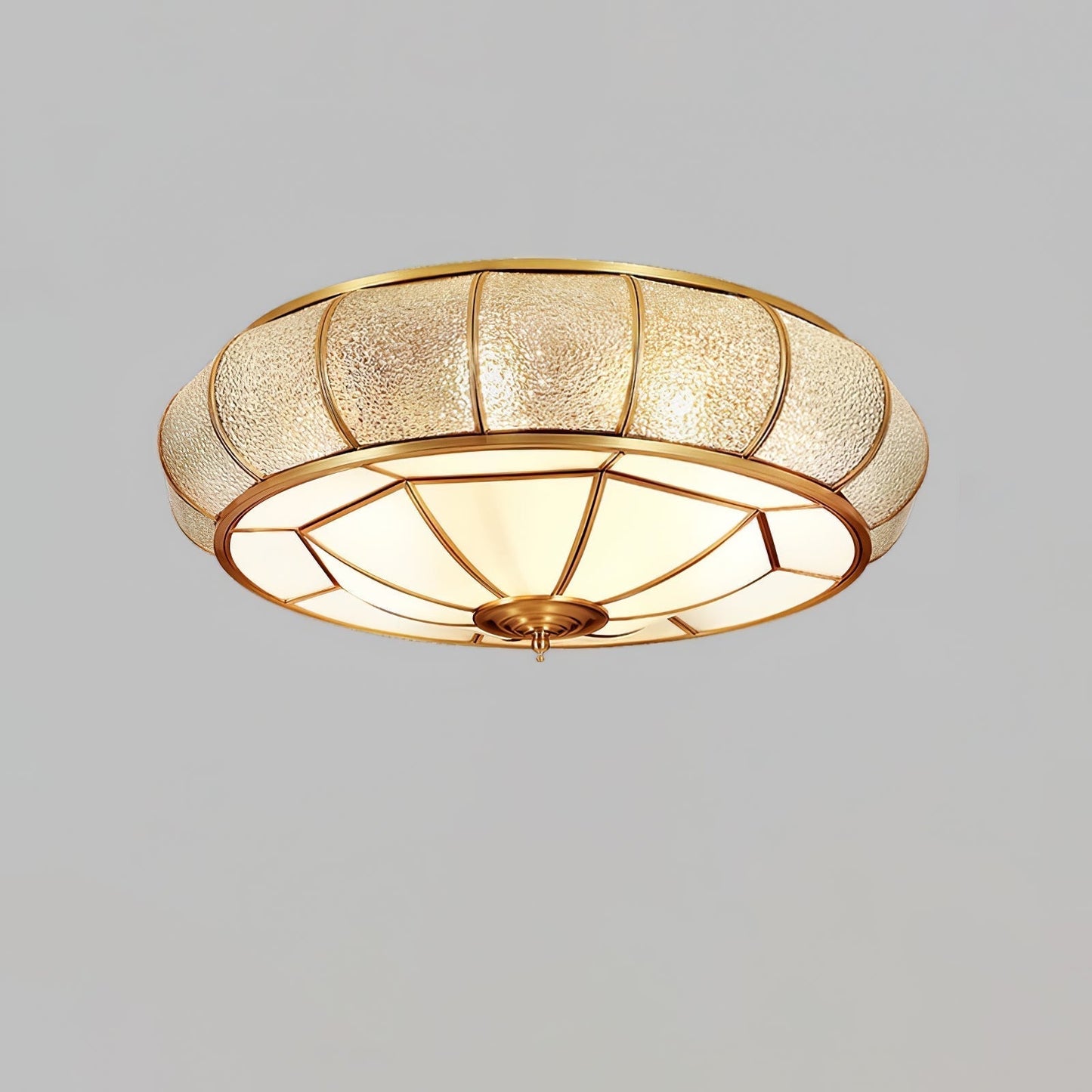 Ronde LED Plafondlamp met Structuurglas - Elegante Josiane