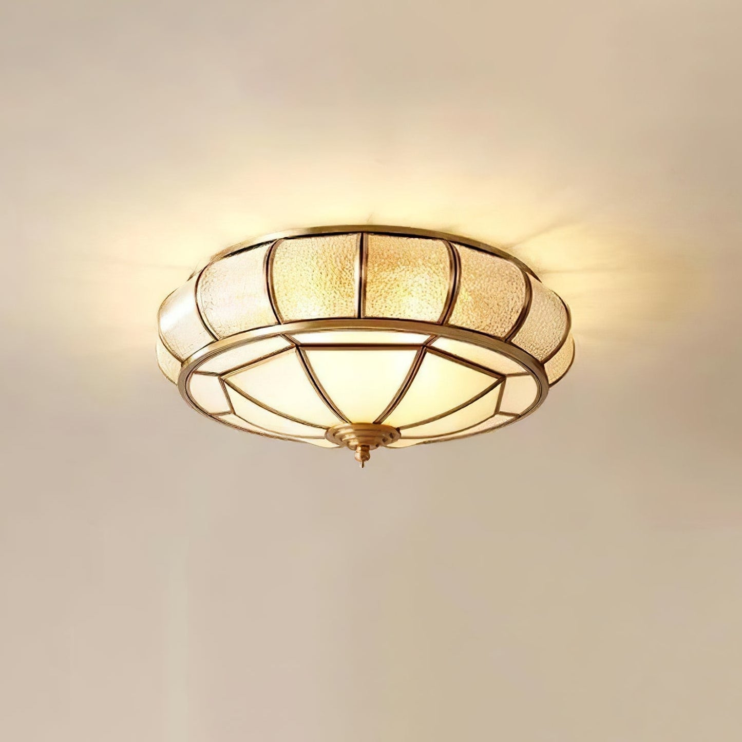Ronde LED Plafondlamp met Structuurglas - Elegante Josiane