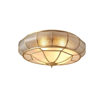 Ronde Glazen Plafondlamp met Structuur | Moderne en Elegante Verlichting