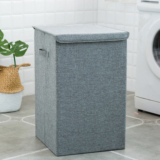 Ruime Inklapbare Wasmand met Deksel