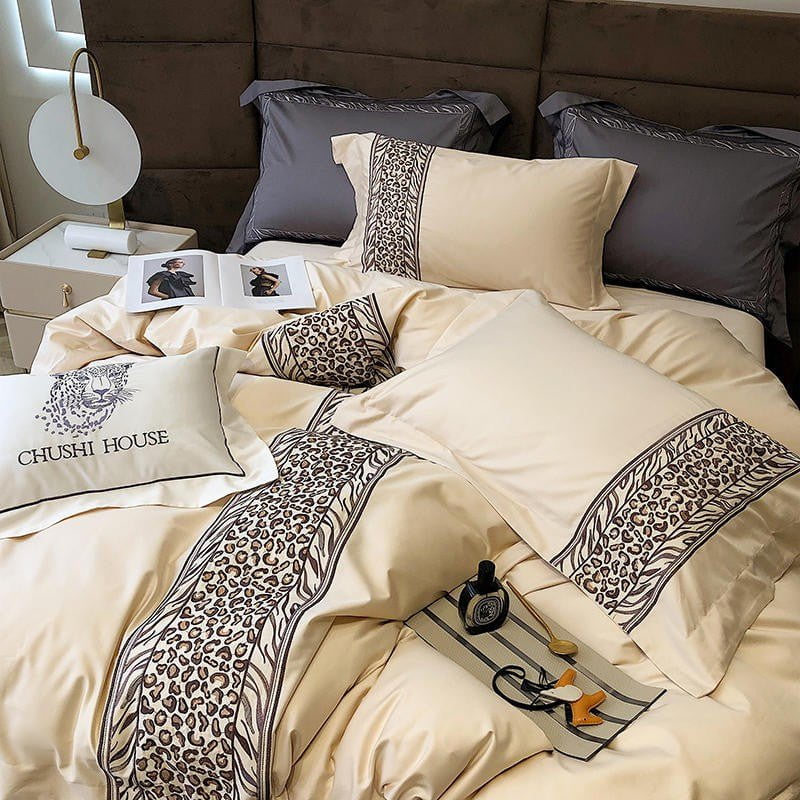 Leopard Grey – Dekbedovertrekset van Egyptisch Katoen