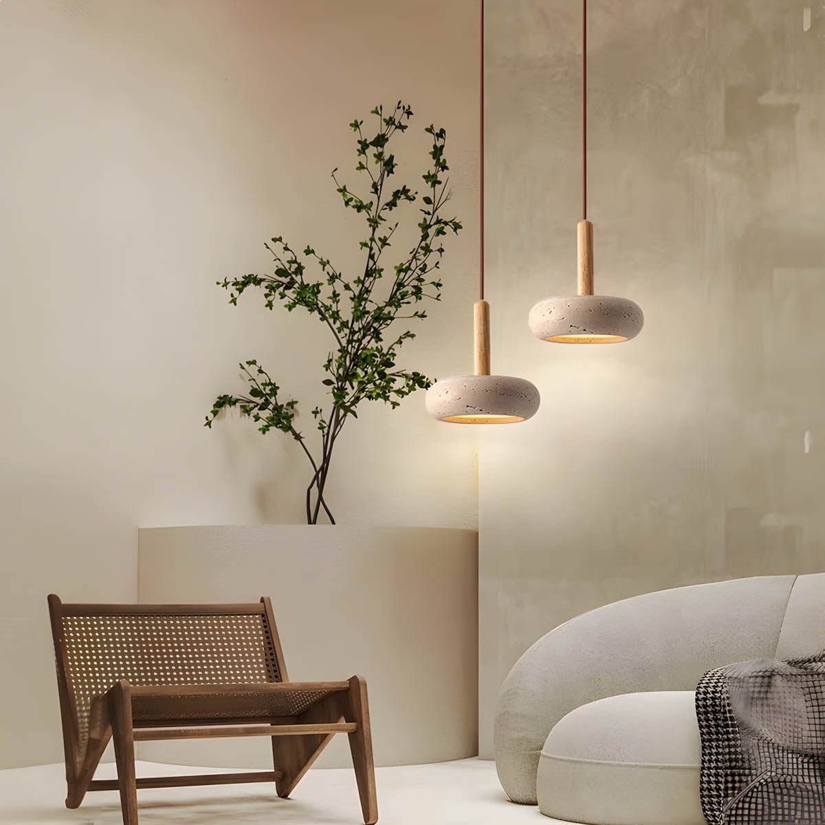 Hanglamp in Wabi Sabi-stijl | Natuurlijke en Rustieke Verlichting