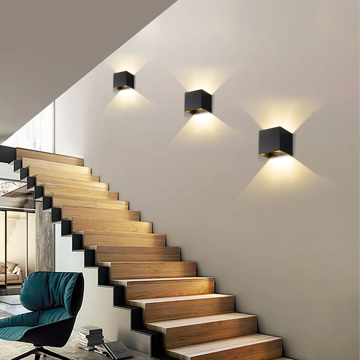 LuxeSquare – Lámpara de pared moderna GloedLux para una iluminación elegante