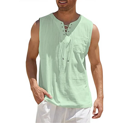 Slank Fit Casual Herenoverhemd Linnen