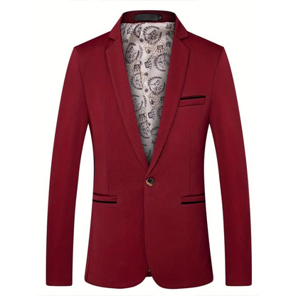 Slim Fit Herenblazer met Klassieke Revers