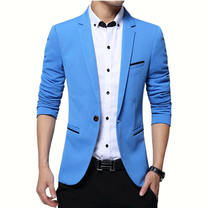 Slim Fit Herenblazer met Klassieke Revers