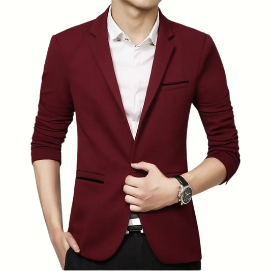 Slim Fit Herenblazer met Klassieke Revers