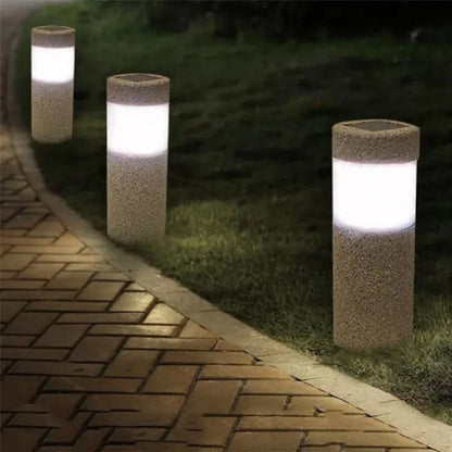 StoneGlow – Steenkolomlamp voor Stijlvolle Buitenverlichting