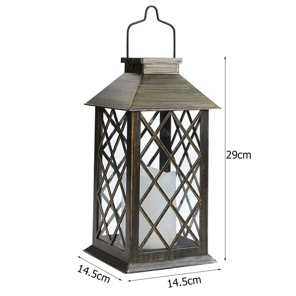 SolarGlow Lantern – Zonne-Energie Kaarslantaarn voor Sfeervolle Buitenverlichting