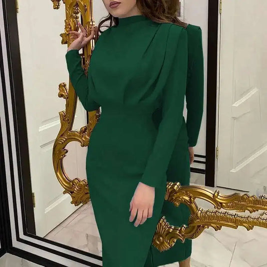 Solena Elegante Turtleneck Bodycon Jurk Herfst Winter