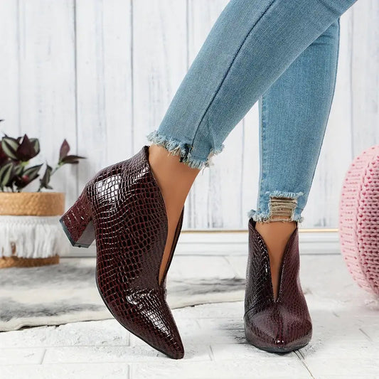Stijlvolle Dames Stiletto Enkellaarzen