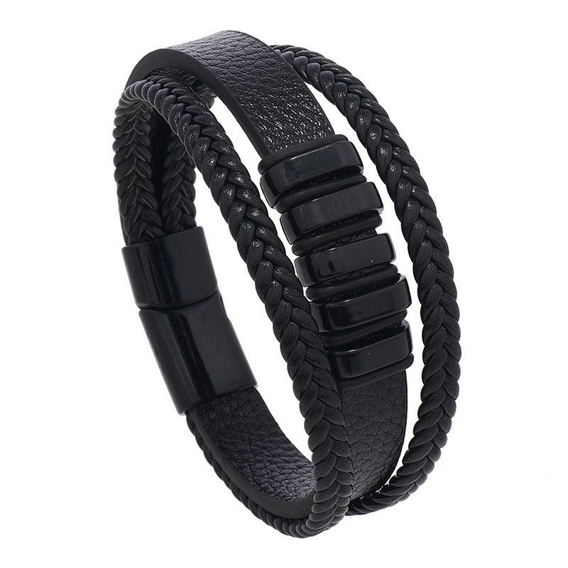 Stijlvolle Lederen Armband voor Mannen