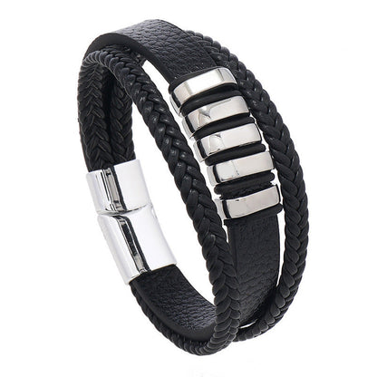 Stijlvolle Lederen Armband voor Mannen