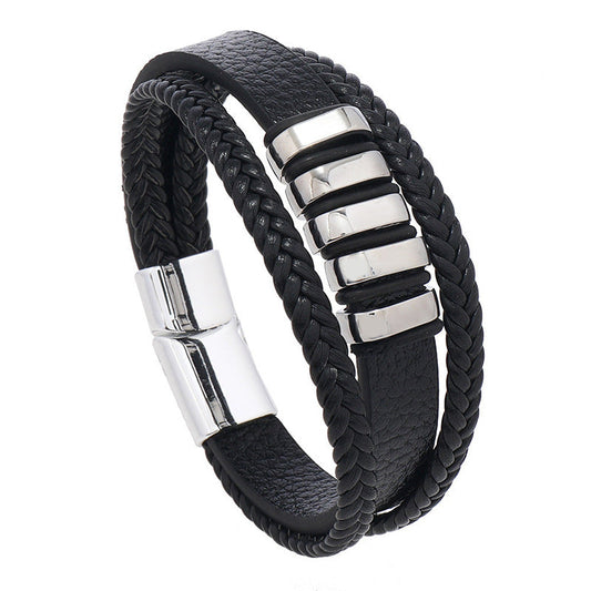 Stijlvolle Lederen Armband voor Mannen