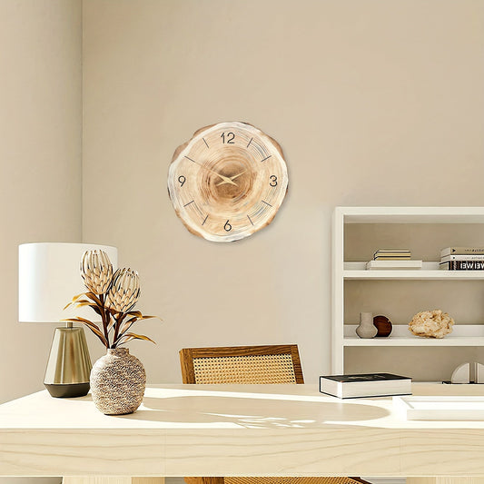 Stille Houten Wandklok Dandy - Realistische Textuur
