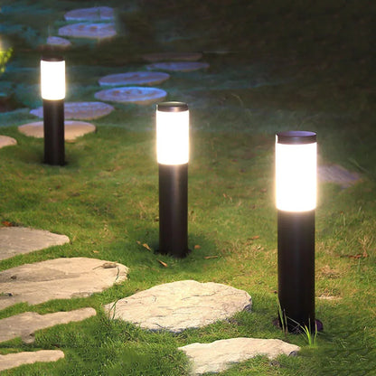 GleamGuard - Roestvrijstalen Tuin-Rasenlamp voor Duurzame Verlichting