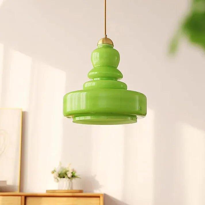 Tijdloze Glazen Hanglamp - Kalebasvorm Glas