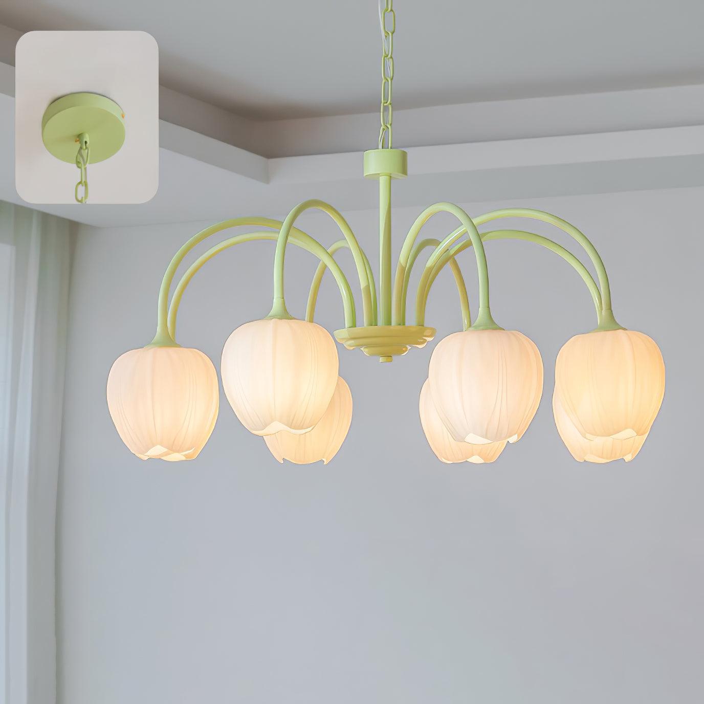 Tulip - Elegante Matcha Kroonluchter voor Stijlvolle Verlichting