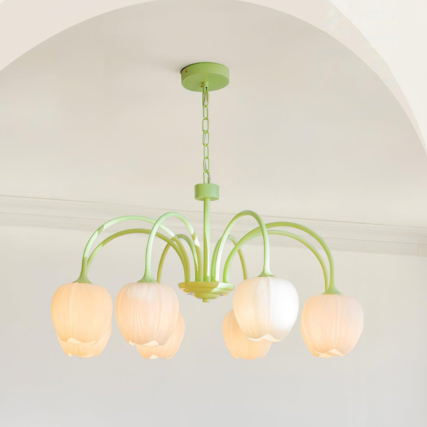 Tulip - Elegante Matcha Kroonluchter voor Stijlvolle Verlichting