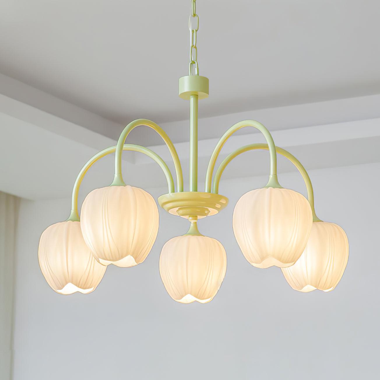 Tulip - Elegante Matcha Kroonluchter voor Stijlvolle Verlichting