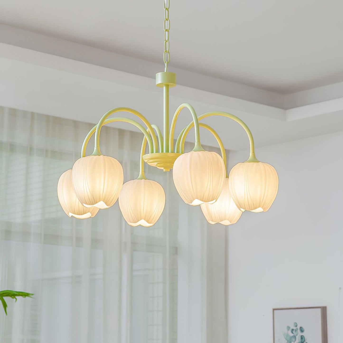 Tulip - Elegante Matcha Kroonluchter voor Stijlvolle Verlichting