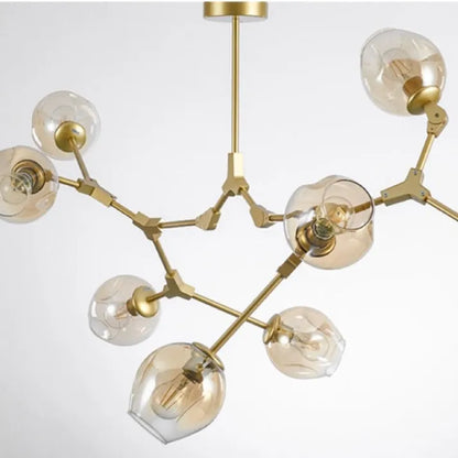 Speelse Sputnik Hanglamp met Glazen Bubbels