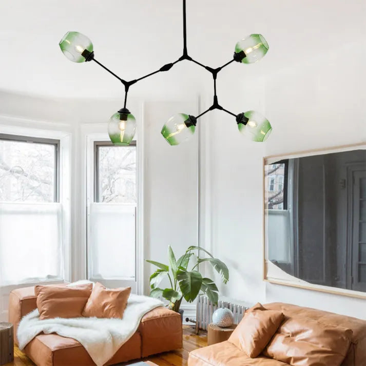 Speelse Sputnik Hanglamp met Glazen Bubbels