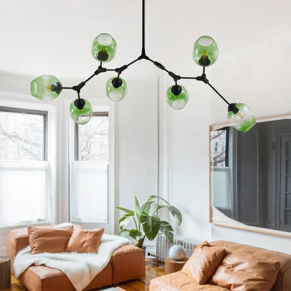 Speelse Sputnik Hanglamp met Glazen Bubbels