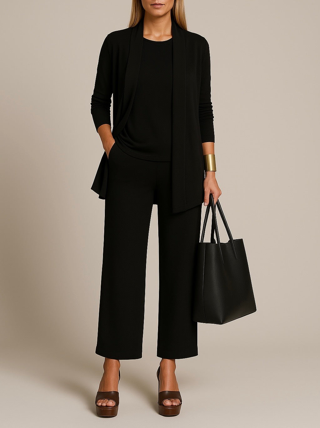 Verfijnd Driedelig Damespak met Blazer Set