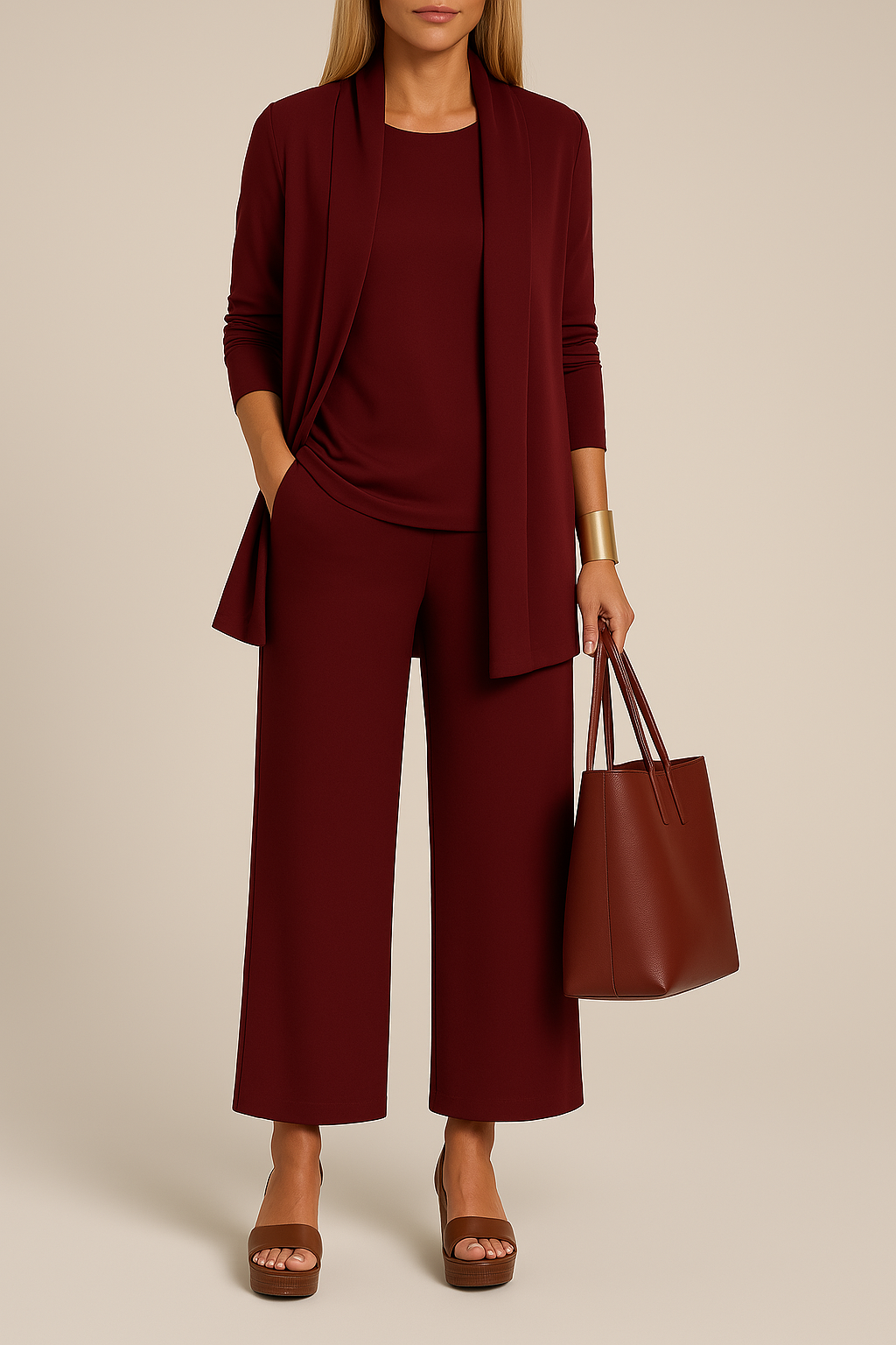 Verfijnd Driedelig Damespak met Blazer Set