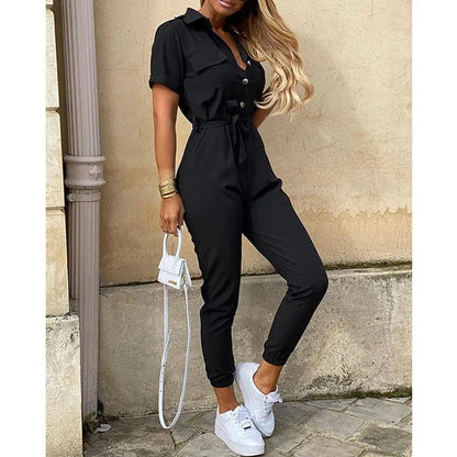 Verstelbare Getailleerde Jumpsuit voor Elke Gelegenheid