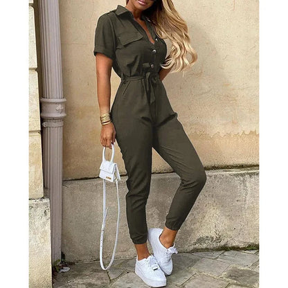 Verstelbare Getailleerde Jumpsuit voor Elke Gelegenheid