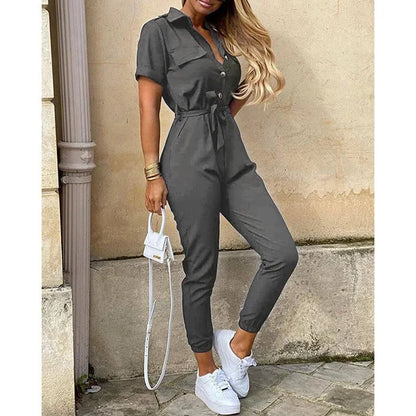 Verstelbare Getailleerde Jumpsuit voor Elke Gelegenheid