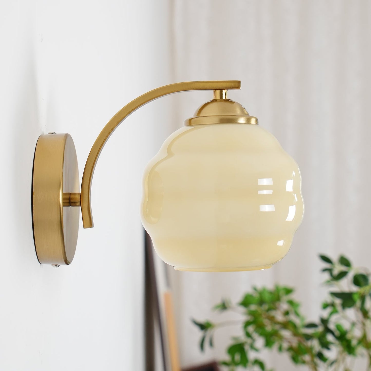 Vintage Wandlamp Martine - Glas Met Art Deco Stijl