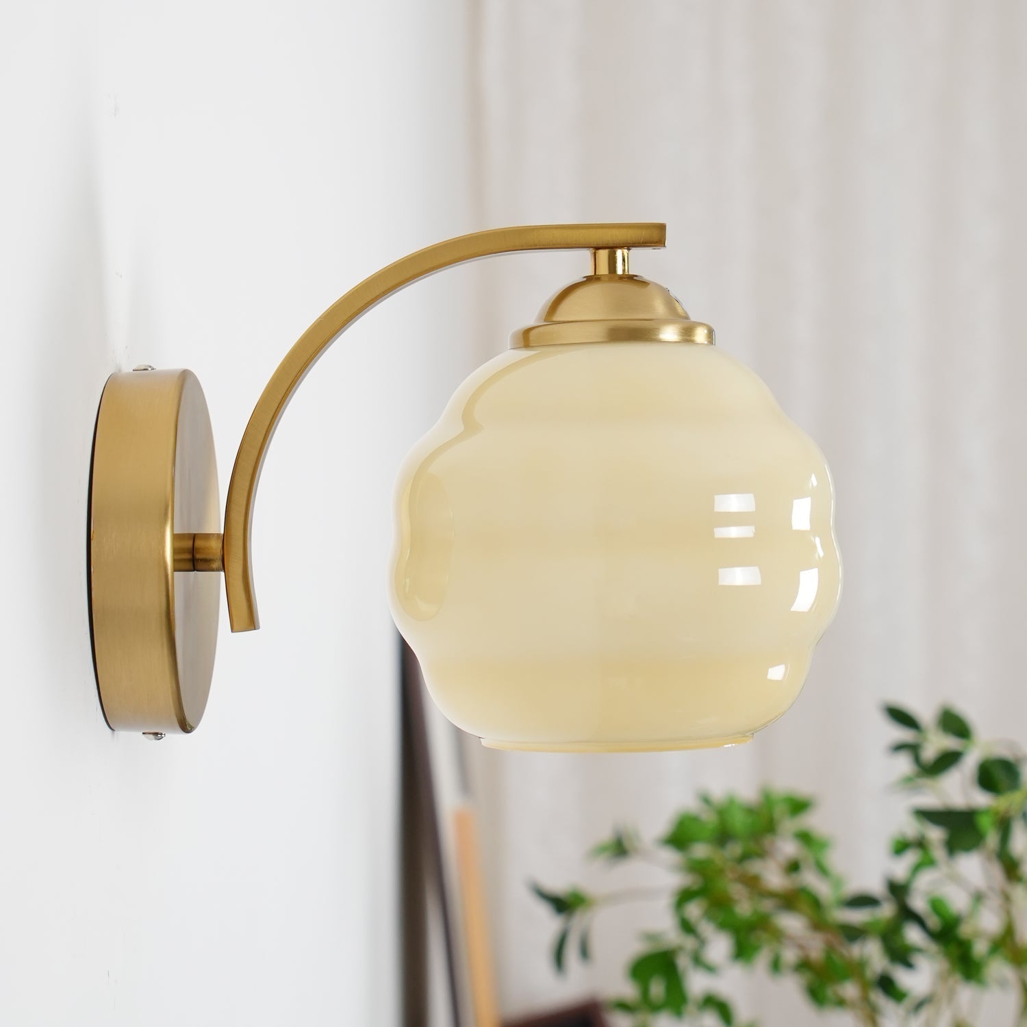 Vintage Wandlamp Martine - Glas Met Art Deco Stijl