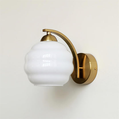 Vintage Wandlamp Martine - Glas Met Art Deco Stijl