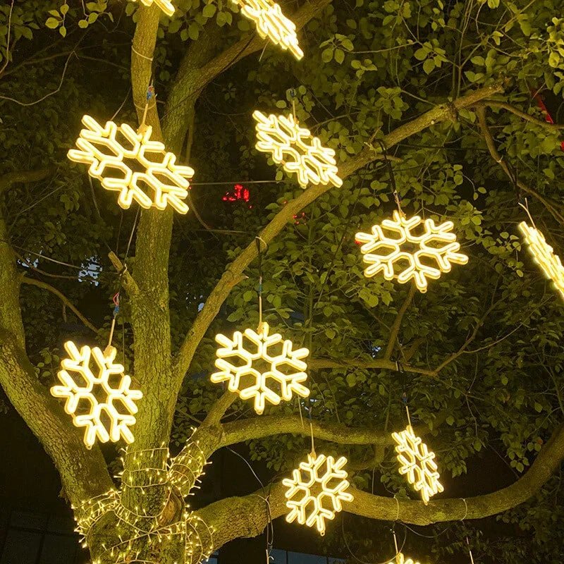 Waterdichte Sneeuwvlok Lamp LED - Koperdraad Sfeer