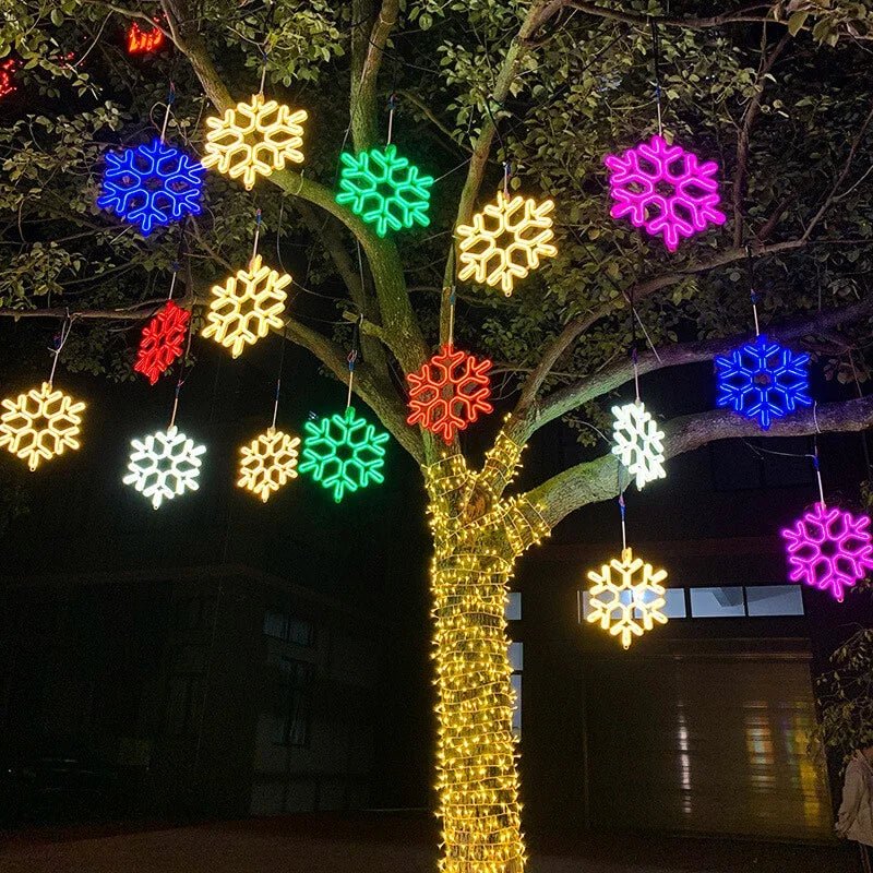 Waterdichte Sneeuwvlok Lamp LED - Koperdraad Sfeer