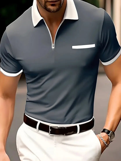Wesley Heren Poloshirt met Ritssluiting