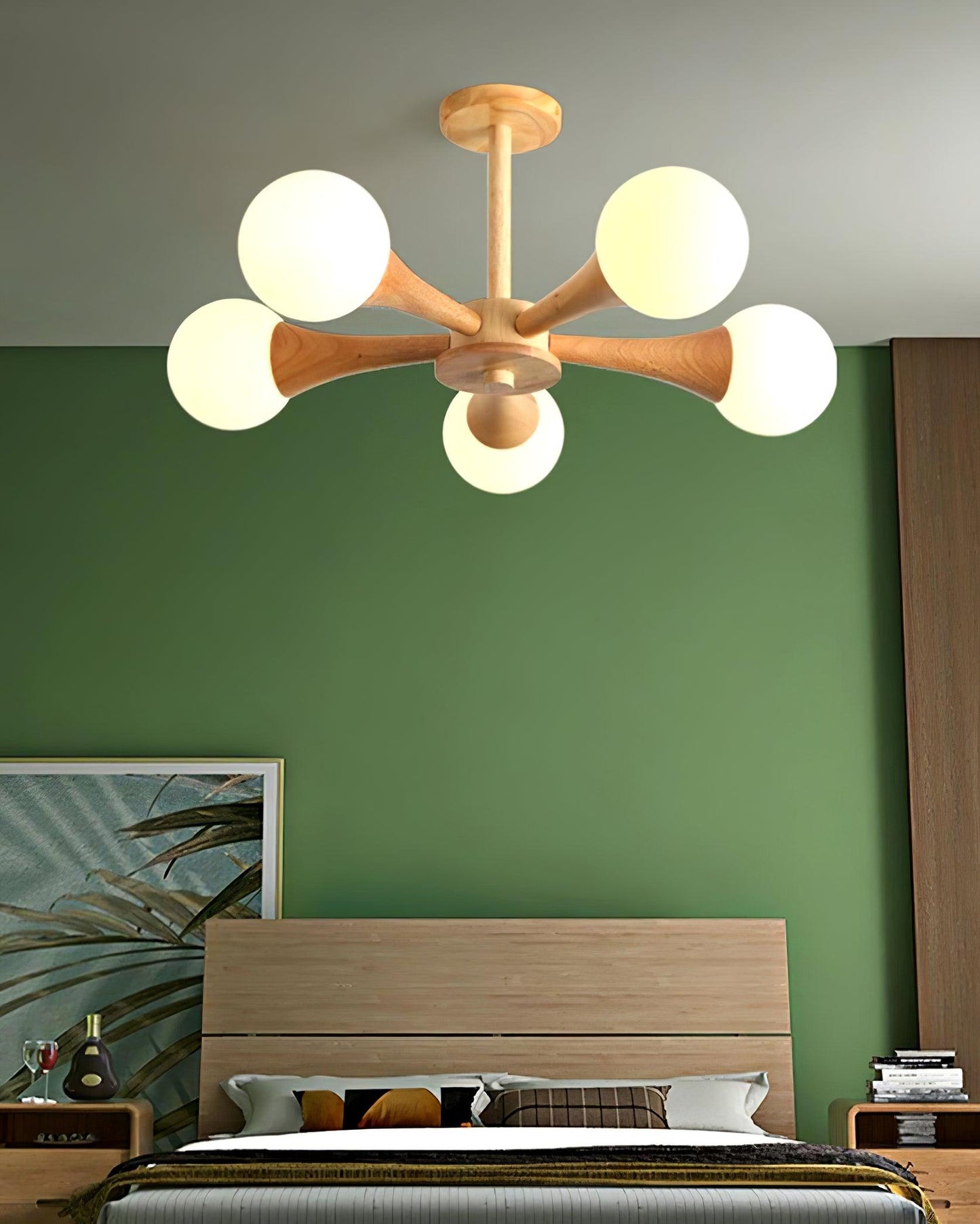 Luna - Elegante Houten Hanglamp voor Natuurlijke en Warme Verlichting