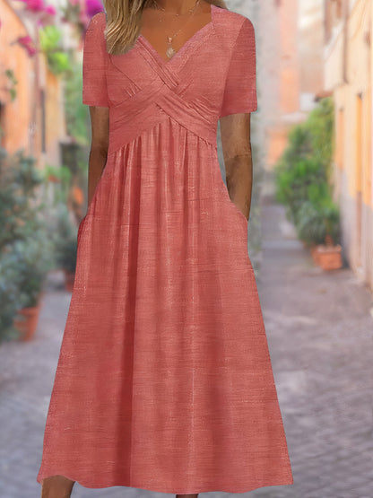 Zomerjurk V-hals Irma - Elegant en Luchtig