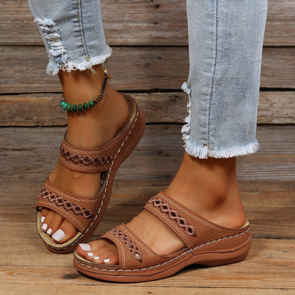 Zomerse Dames Sandalen met Dubbele Riem